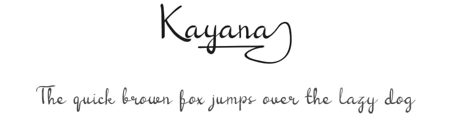 Kayana by DawnCreative.id — Script Handwritten Font