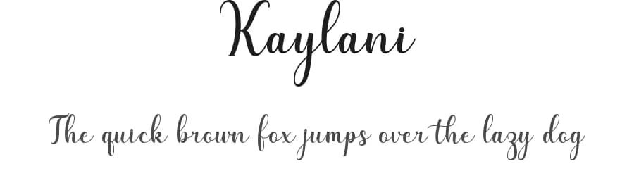 Kaylani by Fadlilah Studio — Script Handwritten Font