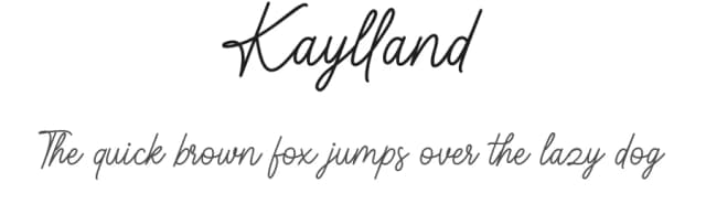Kaylland by Sibelumpagi — Script Handwritten Font