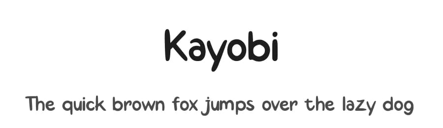 Kayobi by Pixia — Script Handwritten Font