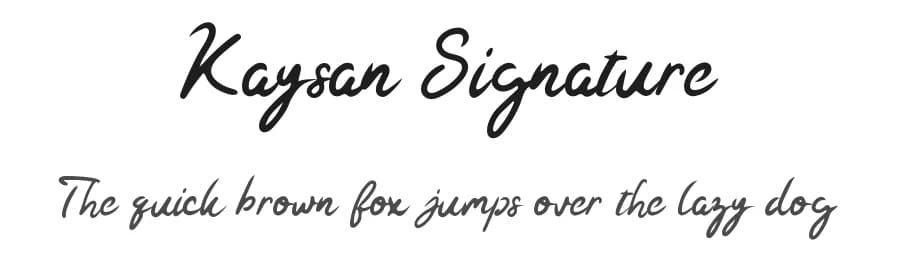 Kaysan Signature by !bey Design — Script Handwritten Font