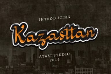 Kazasttan Font by atasistudio — Script Handwritten Font — thumbnail 1