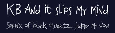 KB And it slips my mind by Khrys Kreations — Script Handwritten Font — thumbnail 2