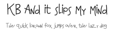 KB And it slips my mind by Khrys Kreations — Script Handwritten Font — thumbnail 1
