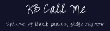 KB Call Me by Khrys Kreations — Script Handwritten Font — thumbnail 2