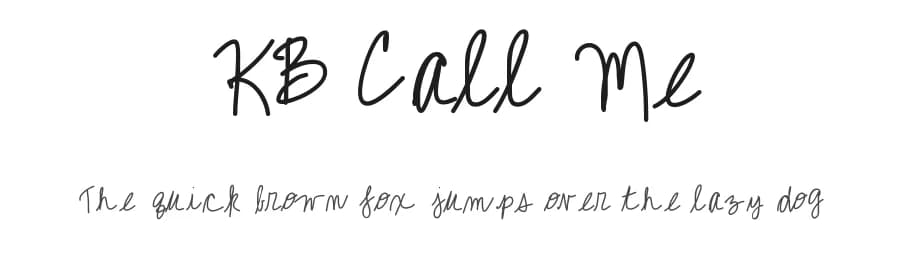 KB Call Me by Khrys Kreations — Script Handwritten Font — preview 1