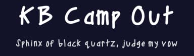 KB Camp Out by Khrys Kreations — Script Handwritten Font — thumbnail 2