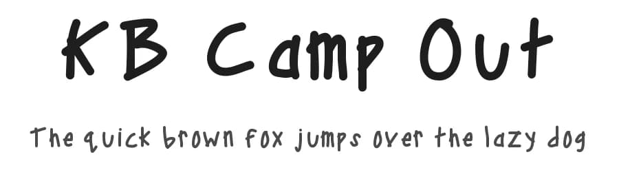 KB Camp Out by Khrys Kreations — Script Handwritten Font