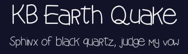 KB Earth Quake by Khrys Kreations — Script Handwritten Font — thumbnail 2