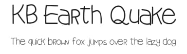 KB Earth Quake by Khrys Kreations — Script Handwritten Font — thumbnail 1