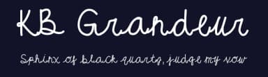 KB Grandeur by Khrys Kreations — Script Handwritten Font — thumbnail 2