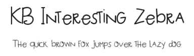 KB Interesting Zebra by Khrys Kreations — Script Handwritten Font — thumbnail 1