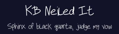 KB Neiled It by Khrys Kreations — Script Handwritten Font — thumbnail 2