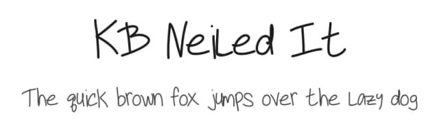 KB Neiled It by Khrys Kreations — Script Handwritten Font
