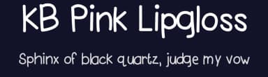 KB Pink Lipgloss by Khrys Kreations — Script Handwritten Font — thumbnail 2