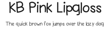 KB Pink Lipgloss by Khrys Kreations — Script Handwritten Font — thumbnail 1
