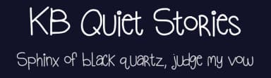 KB Quiet Stories by Khrys Kreations — Script Handwritten Font — thumbnail 2