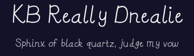 KB Really Dnealie by Khrys Kreations — Script Handwritten Font — thumbnail 2