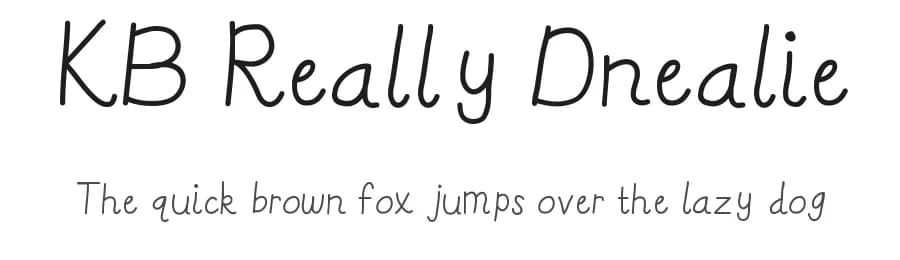 KB Really Dnealie by Khrys Kreations — Script Handwritten Font — preview 1
