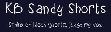 KB Sandy Shorts by Khrys Kreations — Script Handwritten Font — thumbnail 2