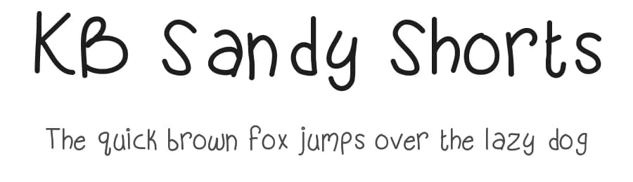 KB Sandy Shorts by Khrys Kreations — Script Handwritten Font