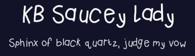 KB Saucey Lady by Khrys Kreations — Script Handwritten Font — thumbnail 2