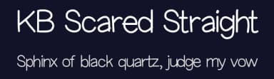 KB Scared Straight by Khrys Kreations — Script Handwritten Font — thumbnail 2