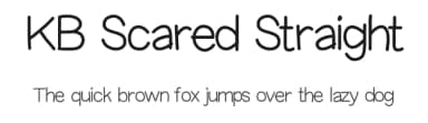 KB Scared Straight by Khrys Kreations — Script Handwritten Font — thumbnail 1