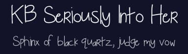 KB Seriously Into Her by Khrys Kreations — Script Handwritten Font — thumbnail 2
