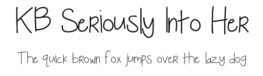 KB Seriously Into Her by Khrys Kreations — Script Handwritten Font — thumbnail 1