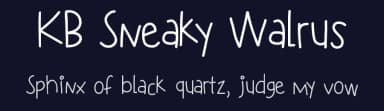 KB Sneaky Walrus by Khrys Kreations — Script Handwritten Font — thumbnail 2