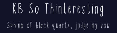 KB So Thinteresting by Khrys Kreations — Script Handwritten Font — thumbnail 2