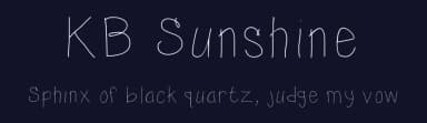 KB Sunshine by Khrys Kreations — Script Handwritten Font — thumbnail 2