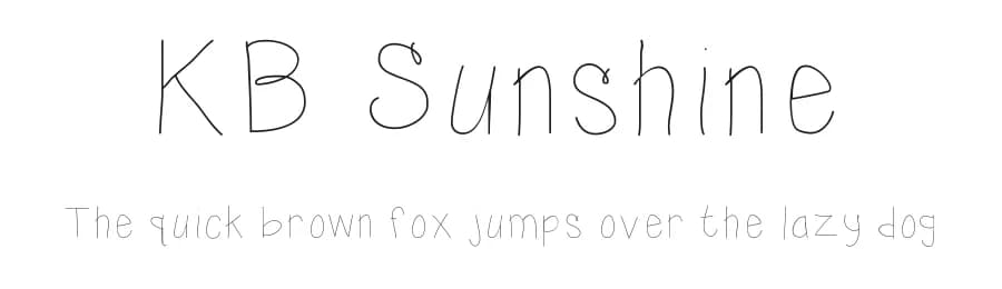 KB Sunshine by Khrys Kreations — Script Handwritten Font