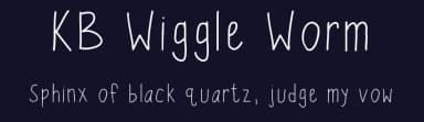 KB Wiggle Worm by Khrys Kreations — Script Handwritten Font — thumbnail 2