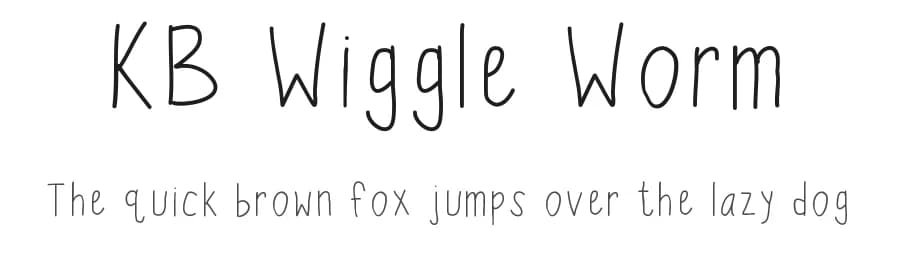 KB Wiggle Worm by Khrys Kreations — Script Handwritten Font