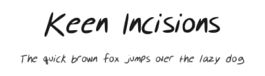 Keen Incisions by Keen Incisions — Script Handwritten Font — thumbnail 1