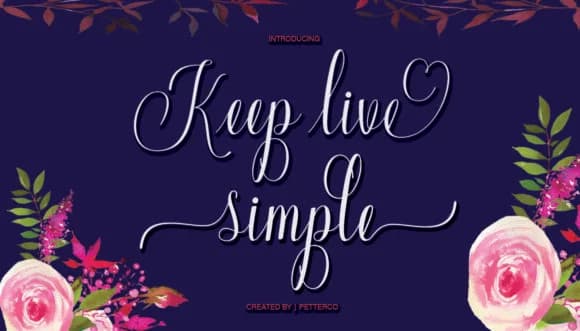 Keep Live Simple Font by petterco.font — Script Handwritten Font — preview 1