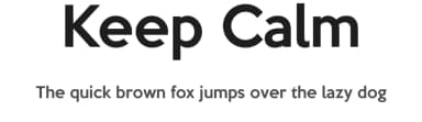 Keep Calm by K-Type — Sans Serif Font — thumbnail 1