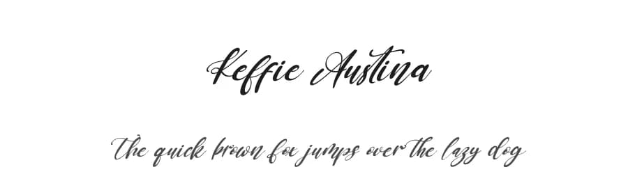 Keffie Austina by Kong Font — Script Handwritten Font