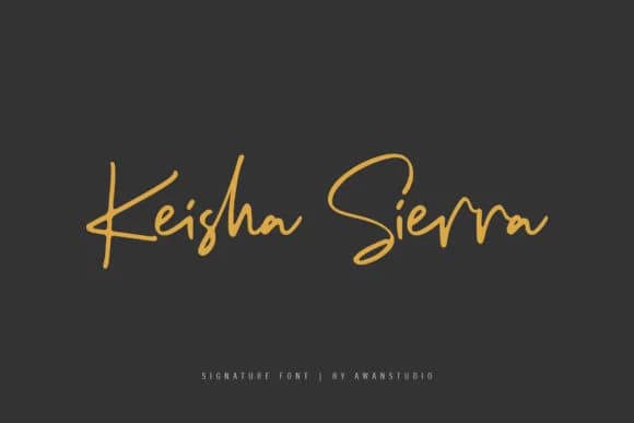 Keisha Sierra Font by Awanstudioz — Script Handwritten Font