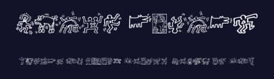 Keith Haring by Woodcutter — Dingbats Font — thumbnail 2
