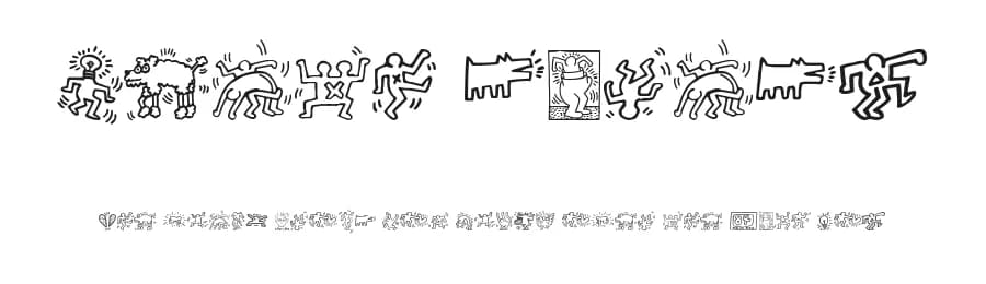 Keith Haring by Woodcutter — Dingbats Font