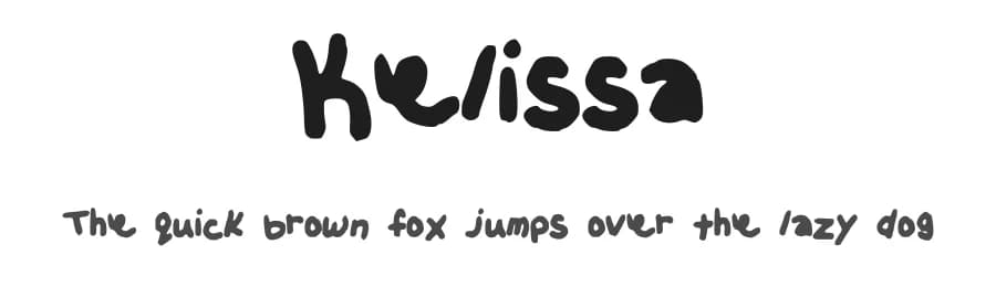 Kelissa by Kelissa — Script Handwritten Font