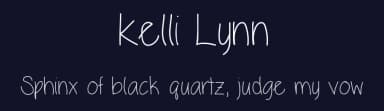 Kelli Lynn by Vanessa Bays — Script Handwritten Font — thumbnail 2