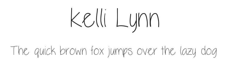 Kelli Lynn by Vanessa Bays — Script Handwritten Font