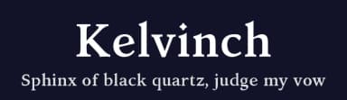 Kelvinch by Paul Miller — Serif Font — thumbnail 2