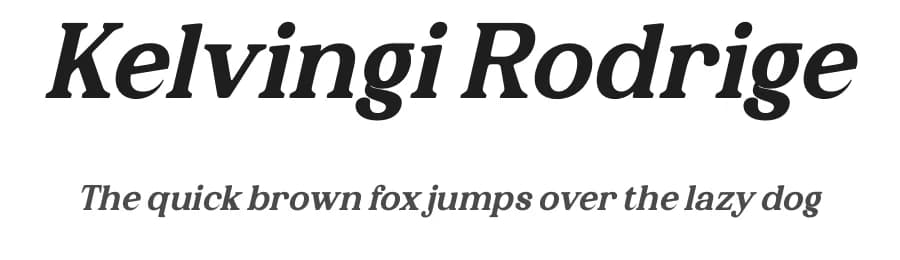 Kelvingi Rodrige by Letterena Studios — Serif Font