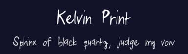 Kelvin Print by Kelvin — Script Handwritten Font — thumbnail 2
