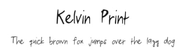 Kelvin Print by Kelvin — Script Handwritten Font — thumbnail 1